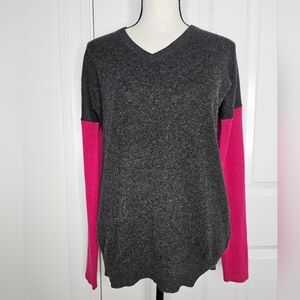 Theory Black Knit Top with Dark Trim